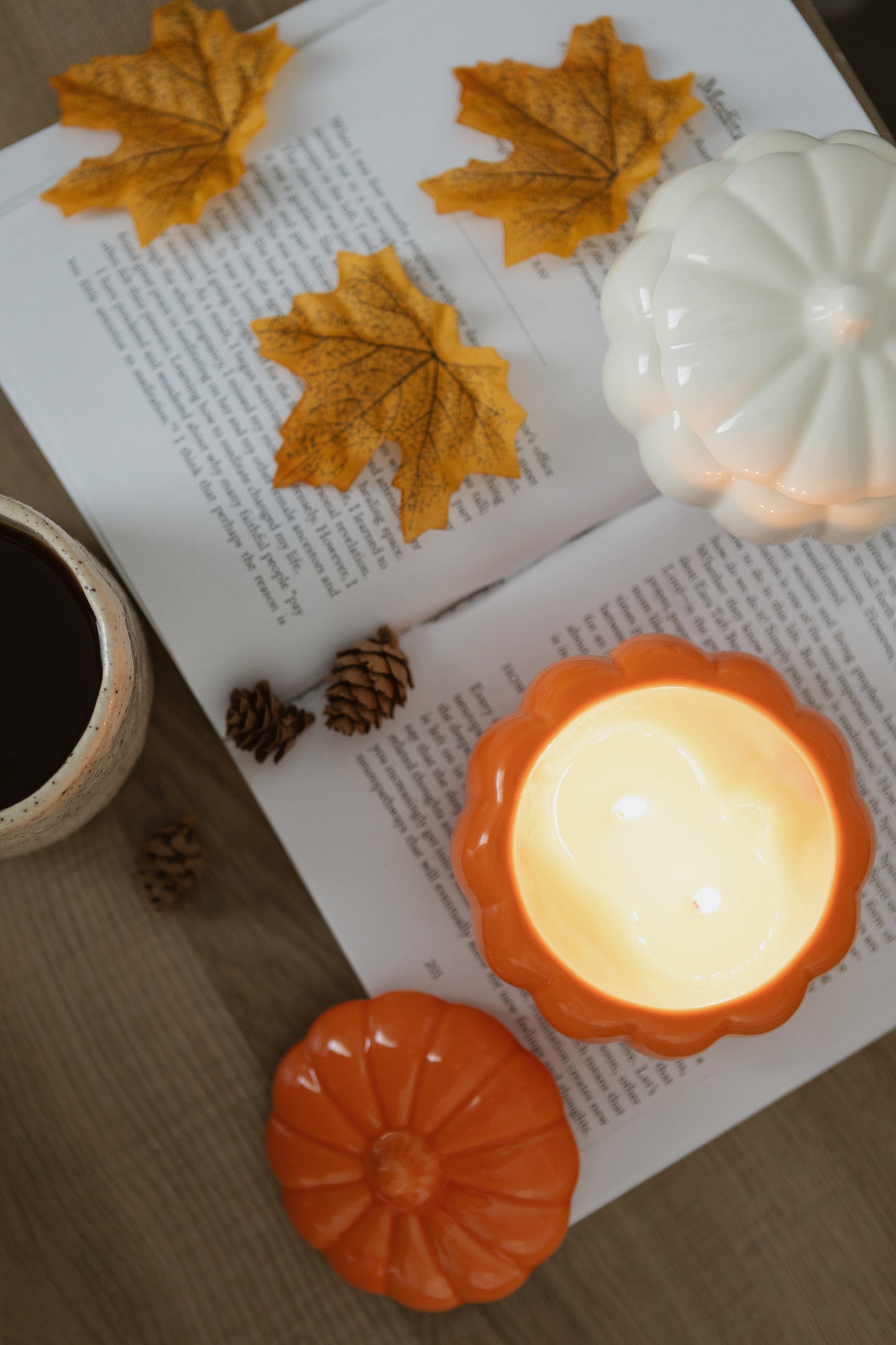 double wick pumpkin - orange