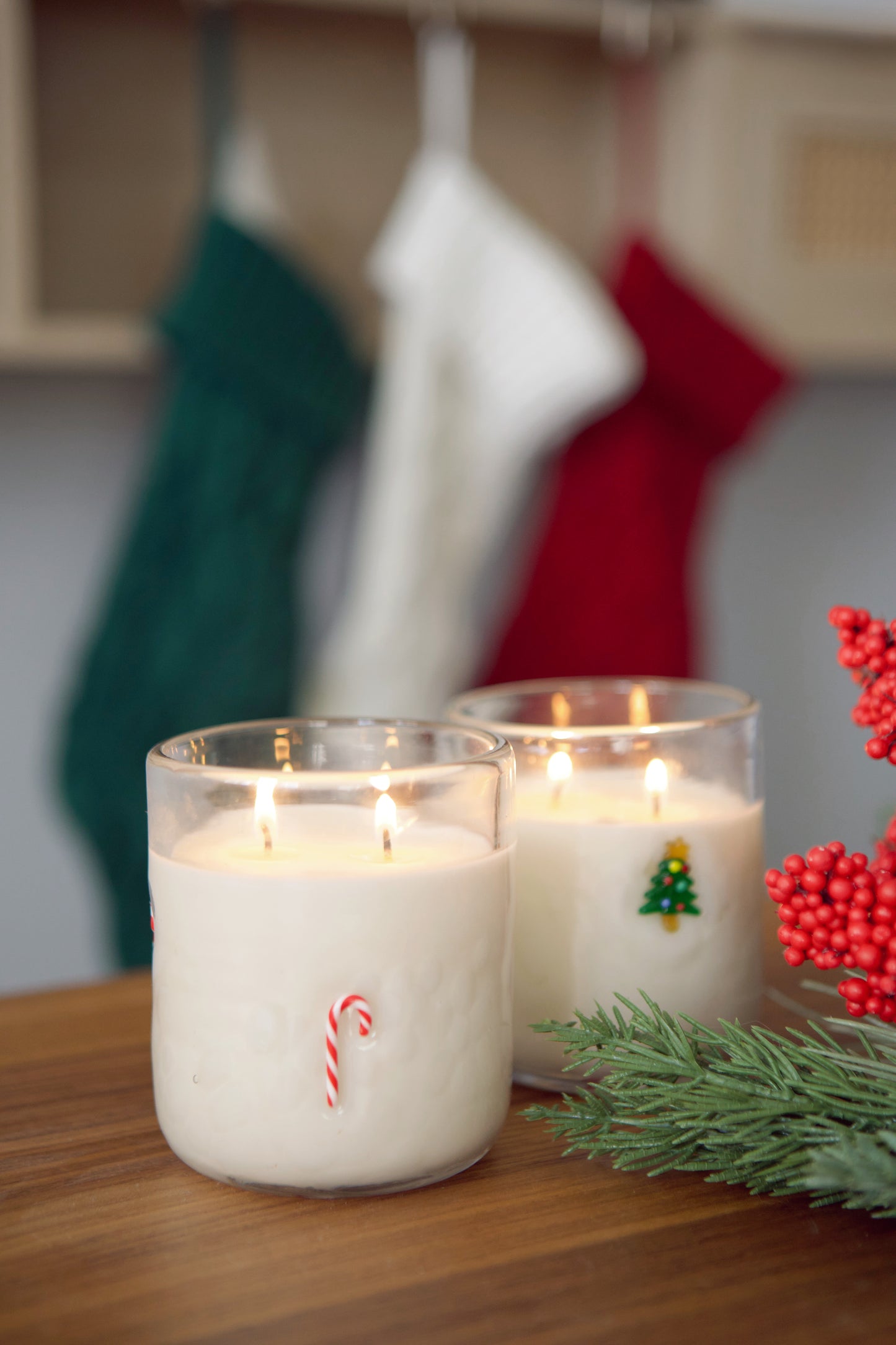 tree speckle candle - christmas morning (restocking mid-december)