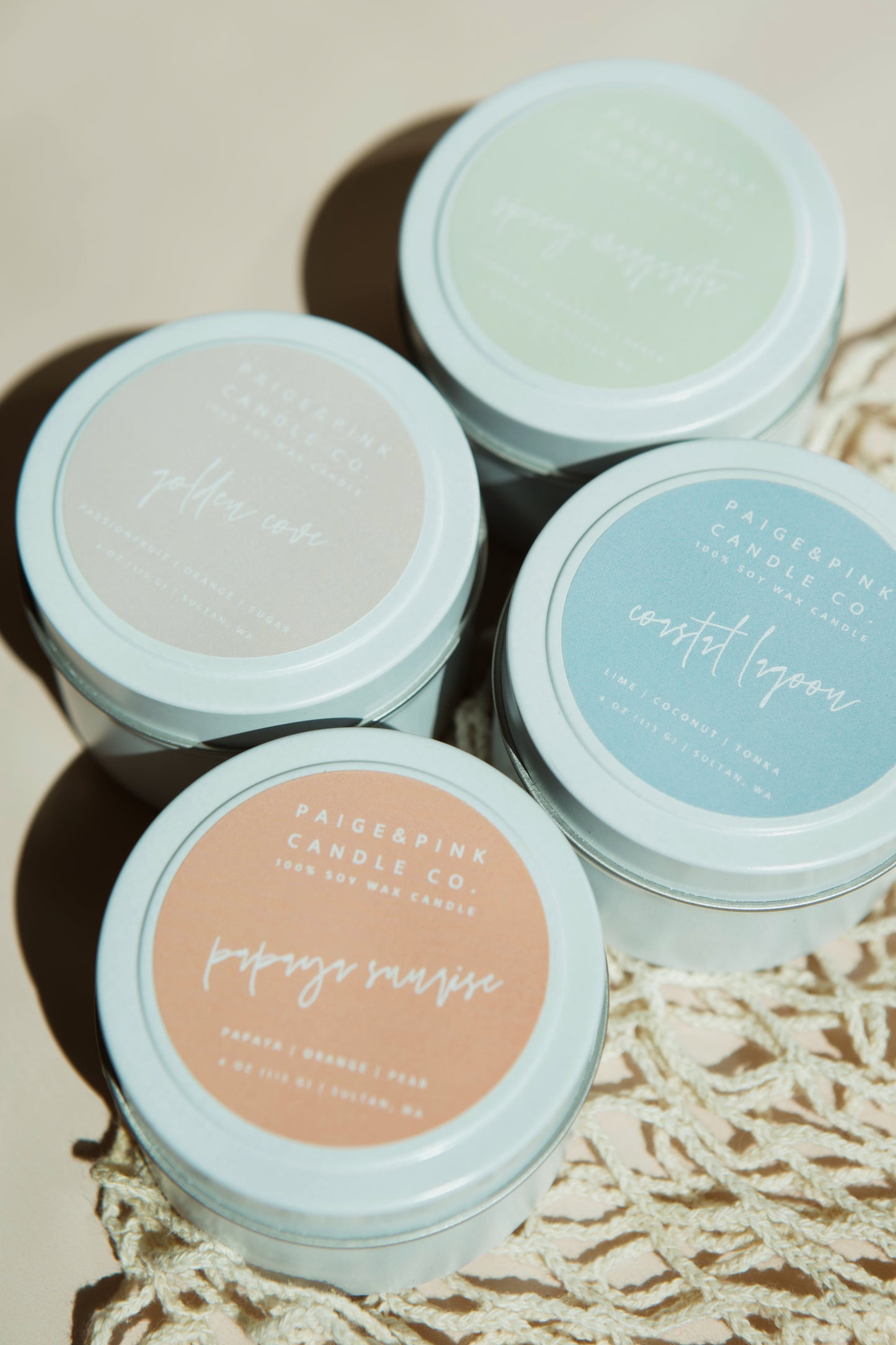 summer travel tin 4oz candle