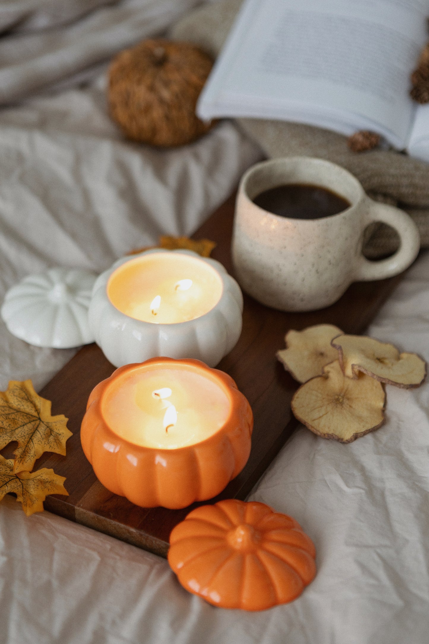 double wick pumpkin - orange