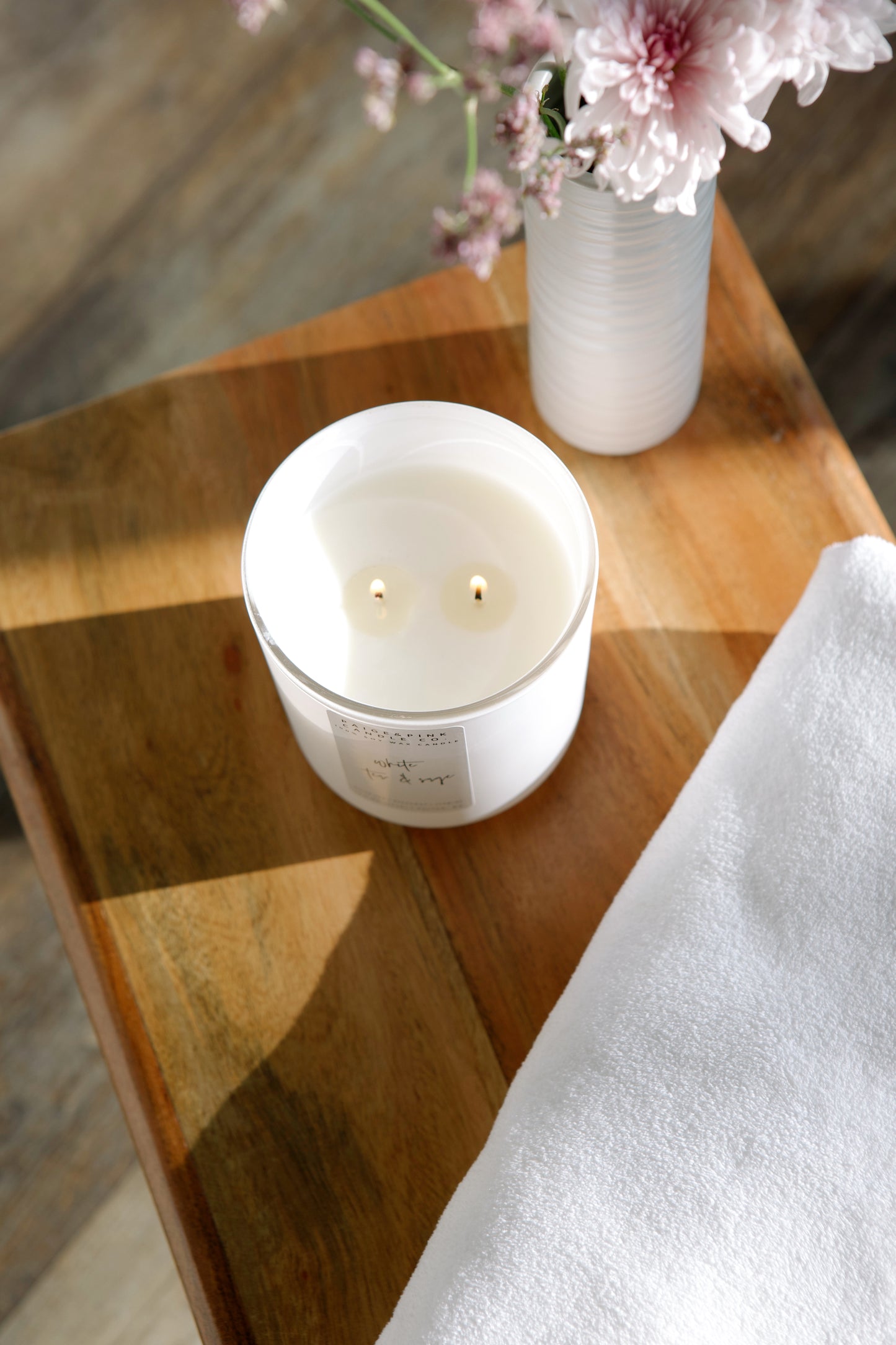 white tea & sage 12.5oz candle - seasonal