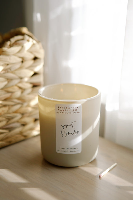 apricot & lavender 12.5oz candle - seasonal
