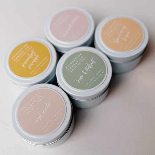 travel tin candle - coastal haven collection