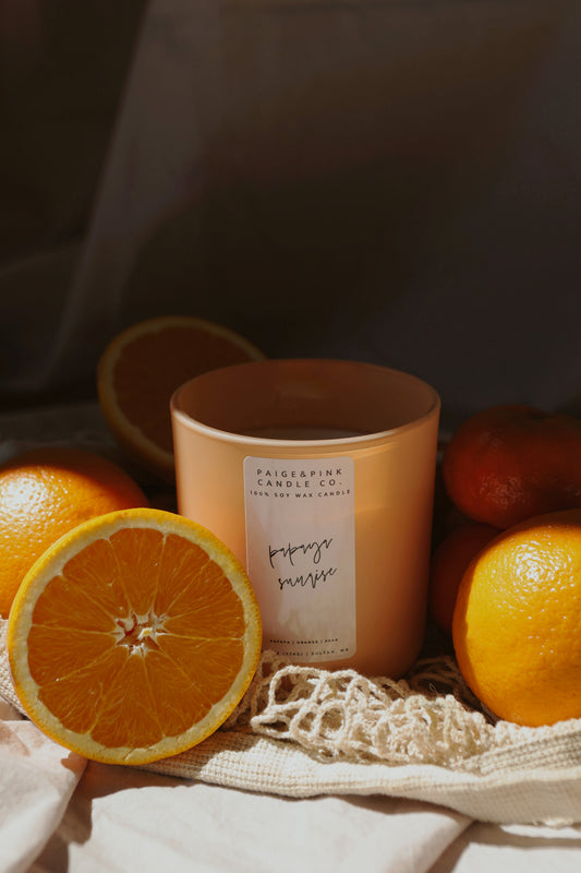 papaya sunrise 12.5oz candle - seasonal