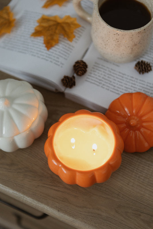 double wick pumpkin - orange