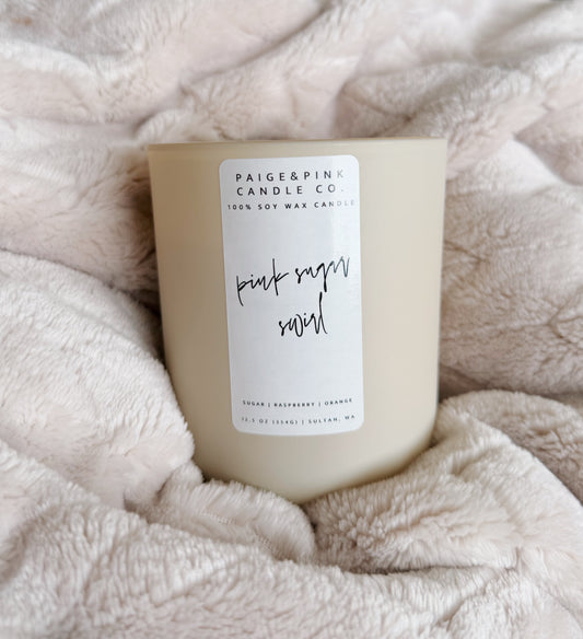 pink sugar swirl 12.5oz candle - special edition