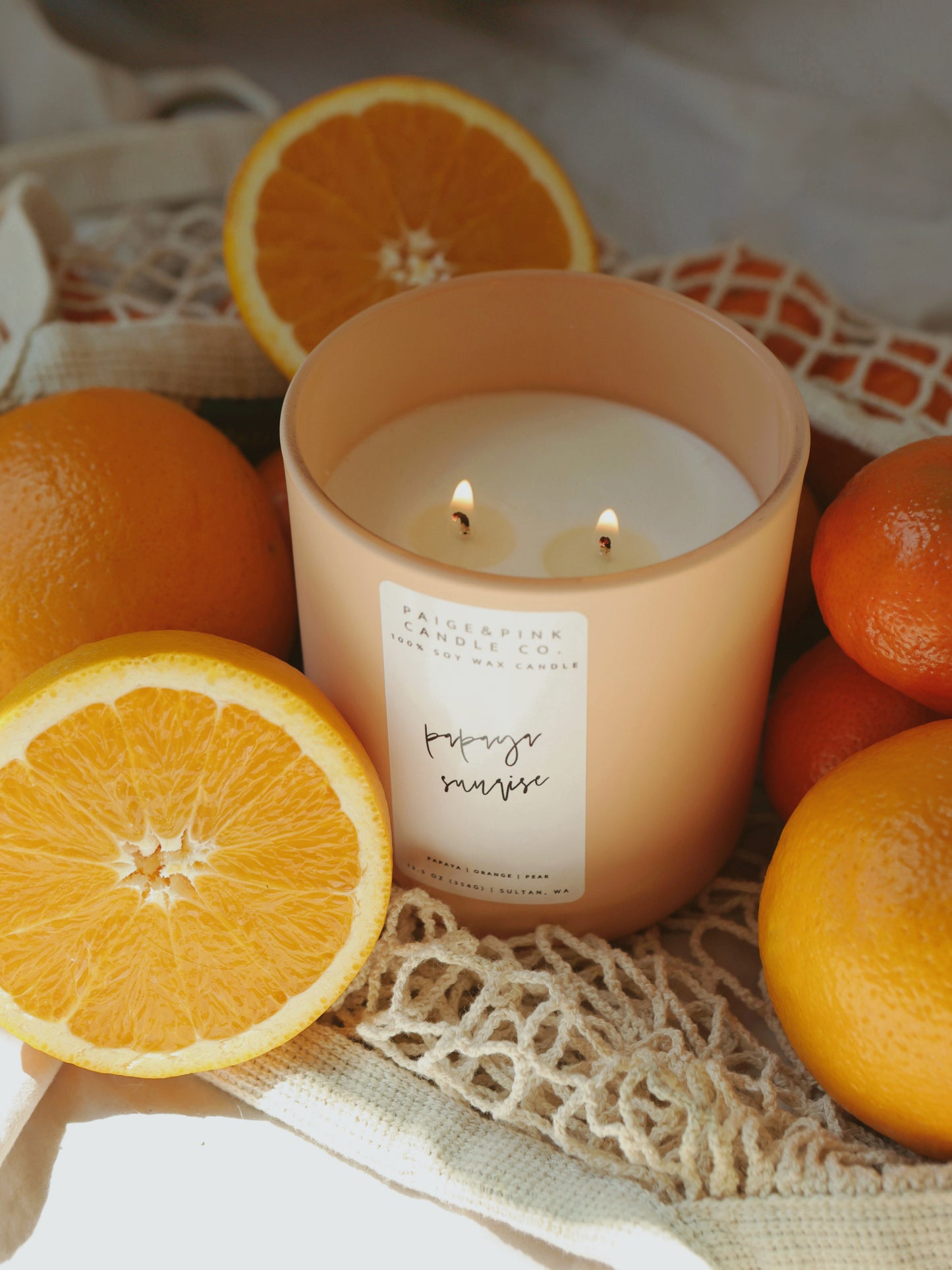 papaya sunrise 12.5oz candle - seasonal