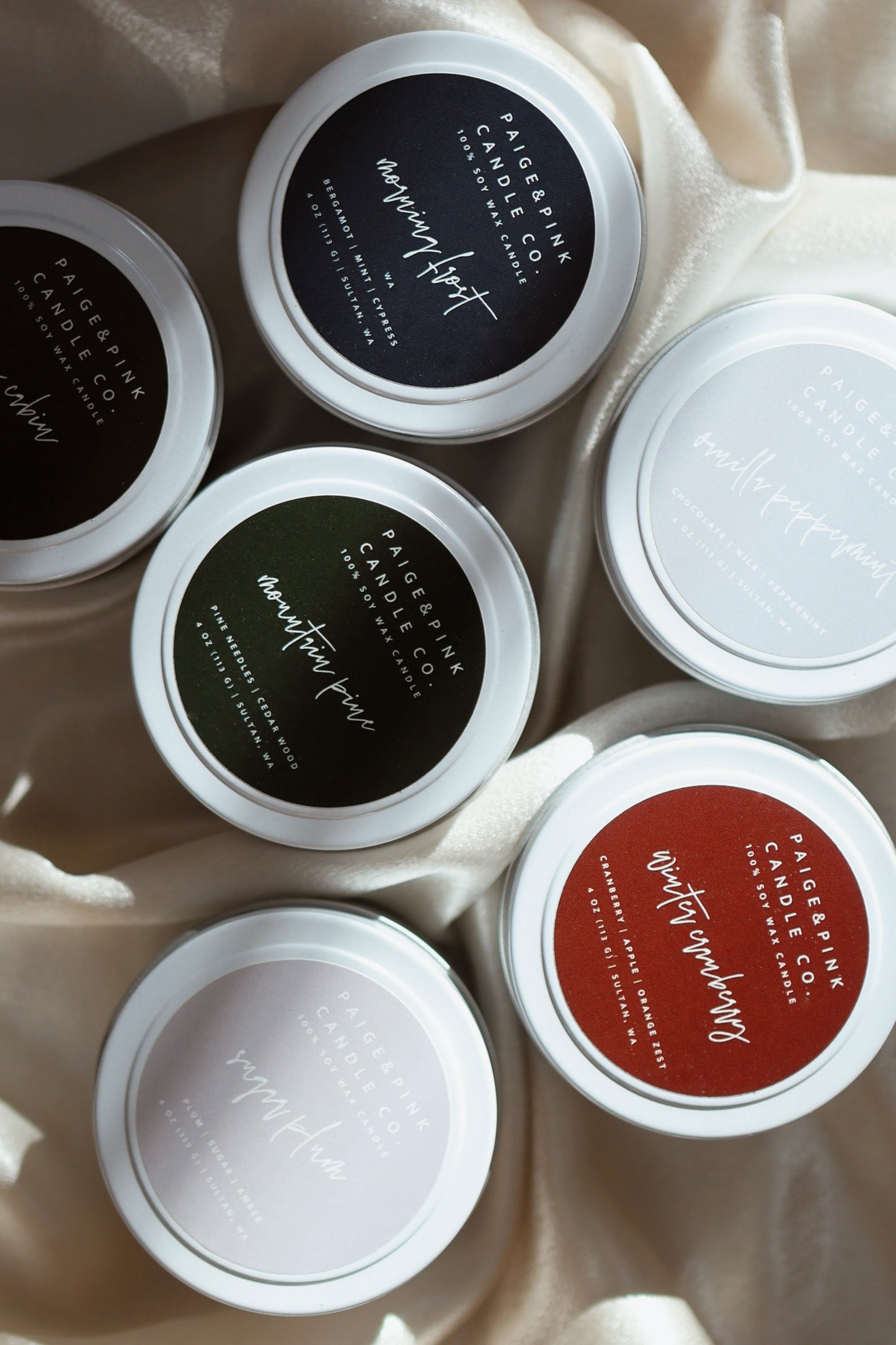 travel tin candle - holiday scents