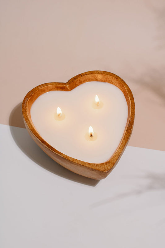 heart dough bowl candle
