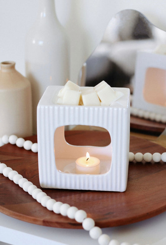 ribbed wax melt warmer (multiple colors available)