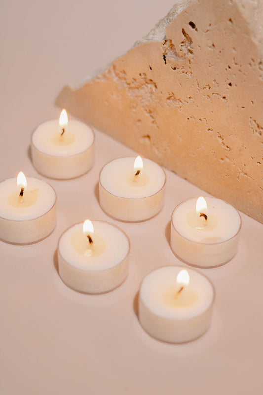 unscented tea light candles (6 pack)